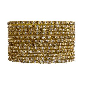 El más vendido Churiya de cristal texturizado en blanco liso establece brazaletes de cristal de estilo étnico de boda con todos los tamaños disponibles - Product Image 4