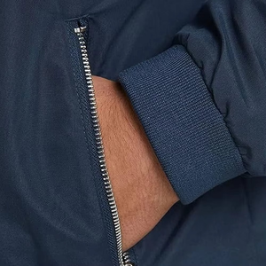 Men's <b>Jackets</b> High Quality <b>Smart</b> <b>Casual</b> Winter Long Sleeve Elastic Collar Bomber <b>Jackets</b> Zipper Closure Solid Color Thick Fleece - Product Image 3