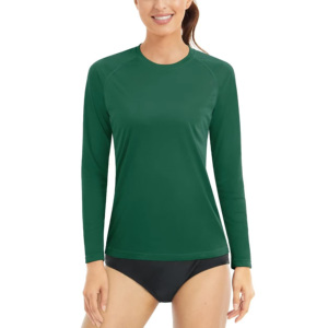 Meilleures ventes : Rashguard de natation une pièce à manches longues pour femme, léger, élastique, de haute qualité, avec logo personnalisé, en Spandex/Polyester - Product Image 5