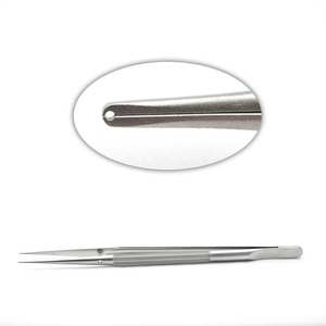 A + grado médico 18cm Acero inoxidable Pierse joyeros fórceps 0,3mm punta Manual reutilizable instrumento médico para aplicaciones ENT - Product Image 1