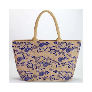 Best Price Durable Jute Cosmetic <b>Bags</b> with Printed Design | Zipper & <b>Drawstring</b> Closure Fabric <b>Makeup</b> <b>Bags</b> Export Quality Bulk - Product Image 1