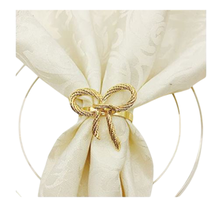 Luxe maison dessus de table rond de serviette manchette de serviette en métal doré Design élégant pour les fêtes de mariage décor de noël pince à serviette stockée - Product Image 2