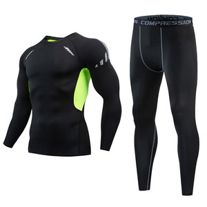 ชุดออกกำลังกายสำหรับผู้ชายกางเกงรัดรูปเอวกลางแขนยาวพิมพ์ซับลิเมชันปรับแต่งได้ - Product Image 4