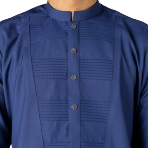 Nuevo Thobe Azul Acero 2026 para Hombre, Estilo Saudí Moderno, Jubba de Manga Larga, Túnica Islámica para Hombre, Kandura Árabe, Dishdasha - Product Image 3