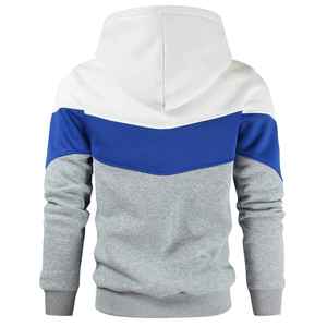 Haute qualité hommes à manches longues thermique polaire à capuche hiver décontracté Street Wear pull solide impression conception 100% coton OEM - Product Image 2
