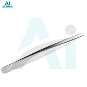 Pinzas de peluquero manuales de acero ALMAC OEM con logotipo personalizado de punta recta disponible para kits profesionales de aseo y estilismo - Product Image 3