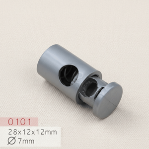 Venta al por mayor de fábrica: Topes de cordón de plástico ABS con resorte de un solo/doble orificio para cordones de bolsos y accesorios de prendas de vestir - Product Image 5