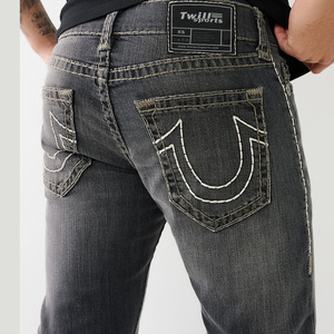 2025 gros personnalisé hommes crayon pantalon haute rue solide décontracté Denim Stretch jean grande taille - Product Image 2