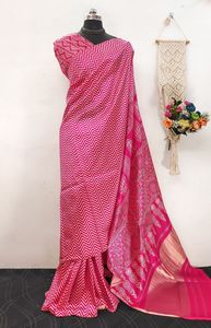 Exclusif Gaji Modal Avec Ajarkh Imprimer Saree Femme Mode Usine En Gros Fabricant Et Fournisseur De Surat - Product Image 4