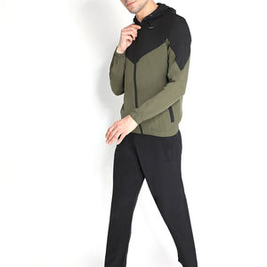 Conjunto Deportivo Informal Unisex Personalizado 2025, Color Negro Verde Oliva, Manga Larga, 2 Piezas, Ropa de Entrenamiento de Invierno, 100% Poliéster - Product Image 6