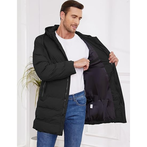Parka Hombres Abrigos Chaqueta de invierno Espesar Con capucha Outwear Ropa de abrigo Casual Abrigo para hombre - Product Image 3