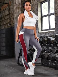 Mallas de Yoga de secado rápido para mujer de alta calidad, nuevo diseño, Color sólido, cintura media, cierre con cordón, pantalones transpirables - Product Image 4