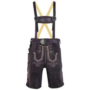 Lederhosen Ligeros de Ante para Hombre, Estilo Bávaro Alemán, con Bordado, Transpirables, Resistentes al Viento, para el Festival de Oktoberfest, con Botones Centrales, para Verano - Product Image 1