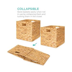 Cesta de almacenamiento tejida de artesanía vietnamita, canasta de almacenamiento de decoración, canasta plegable de agua Jumbo vietnamita - Product Image 2