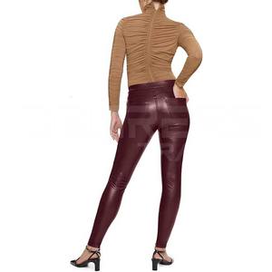 Mallas ajustadas personalizadas para mujer, lo último en ropa deportiva e informal, pantalones de cuero originales, ropa de gimnasio, diseño original de mallas de cuero - Product Image 6