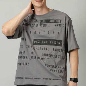 Precio al por mayor Hombres Serigrafía Camisetas en MOQ bajo Alta calidad 100% Material de algodón Hombres Camiseta - Product Image 1