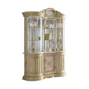 Vitrina de Vidrio de Maine. Mueble de Salón de Lujo Tallado a Mano, Mueble de Madera de Caoba, Vitrina de Madera - Product Image 2