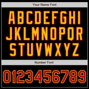 Bomber personnalisé noir rouge-or Varsity Letterman veste à glissière coupe-vent Streetwear veste universitaire vintage pour hommes - Product Image 3