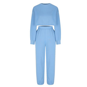 Chándal de Color liso para mujer, ropa de calle, nuevo chándal de invierno para mujer para adultos, chándal informal personalizado de algodón 100% para mujer - Product Image 2