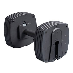 Calidad de Taiwán 35LB/15,8 KG mancuerna ajustable Click-N-Lock Placa de nailon antideslizante ergonómico conjunto de peso cuadrado duradero - Product Image 5