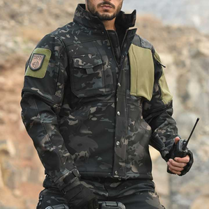 Men's Windbreaker Customized Autumn Winter Shark Skin Fleece Plush Jacket Thickened Warm Jacket <b>Coat</b> - Product Image 6