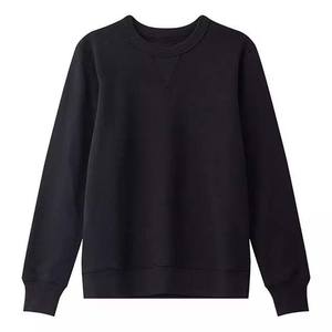 Prix de gros, best-seller, sweat-shirts de sport de haute qualité, manches longues, couleur noire, 100% coton, col rond, basiques d'hiver - Product Image 1