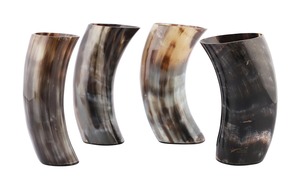 Hot Sale Handmade Vintage Horn Drinking <b>Glass</b> for Beer Mead or <b>Whiskey</b> Worldwide Supply - Product Image 2