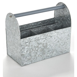 Rustic Country Style Galvanized Metal Floor Type Eco-Friendly Multi-functional Kitchen <b>Utensil</b> Organizer - Product Image 2