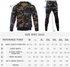 Ensemble deux pièces unisexe streetwear épais, respirant, imprimé délavé à l'acide, 100 % coton, pour le sport d'hiver - Product Image 2