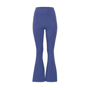 Superventas ODM pantalones acampanados con cintura elástica estilo invierno a media cintura a un precio razonable - Product Image 1