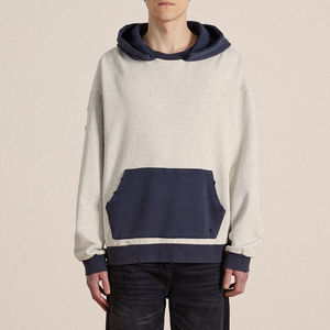 Venta al por mayor 100% algodón francés Terry Panel personalizado hombres Streetwear Oversized Plan Hoodies para hombres - Product Image 5