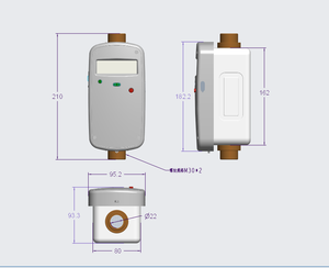 Compteur de gaz intelligent G2.5 en acier inoxydable à ultrasons pour usage domestique, horizontal, connectivité NB-IoT, débit de 0,016 à 6 m³/h - Product Image 6