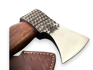 Hacha de Bushcraft Forjada a Mano de 12 Pulgadas, Acero con Alto Contenido de Carbono, Hacha para Trabajar la Madera y Acampar, Funda de Cuero, Hacha Hecha a Mano Personalizada OEM - Product Image 3