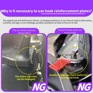 ตะขอใต้ที่นั่งรถจักรยานยนต์เสริมสีดำ xilla สำหรับ DRG2 SYM - Product Image 4