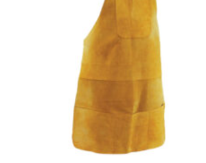 Delantales de soldadura de cuero de vaca, cuero genuino dorado con correas personalizadas - Product Image 3