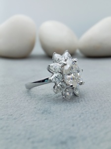 Customizable Women's 925 Sterling Silver 14k/18k Gold Engagement Wedding Ring Set Trendy Solitaire Oval Cut GIA Party Gift - Product Image 2