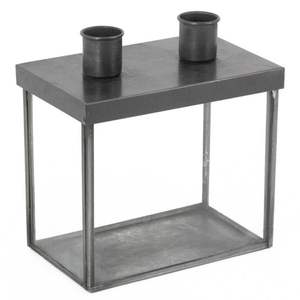 Farol Decorativo de Metal al por Mayor - Portavelas de Cristal para Centro de Mesa de Recepción de Bodas, Adorno Rústico para Mesa de Interior - Product Image 1