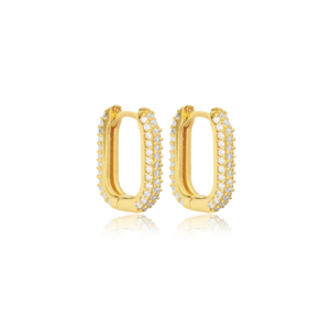 Pendientes de aro ovalados hechos a mano, venta al por mayor, joyería de plata 925, joyería fina diaria, pendiente delicado para mujer - Product Image 1