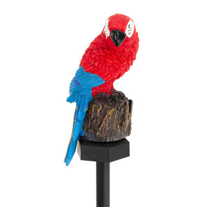 Solar-powered <b>parrot</b> <b>lamp</b>, garden light with LED twilight sensor. - Product Image 3