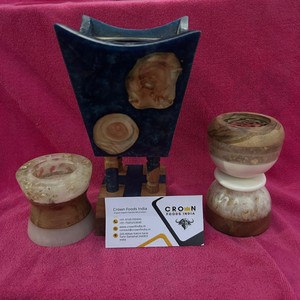 Quemador de incienso personalizable ecológico hecho a mano de resina epoxi de madera de acacia para el hogar Hotel restaurante regalo religioso y exportación - Product Image 3