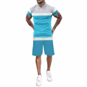 Conjunto de Pantalones Cortos y Camiseta de Manga Corta para Hombre, Corte Regular, 100% Poliéster/Algodón, Transpirable, Cierre de Cremallera, Estampado Animal, Verano - Product Image 3