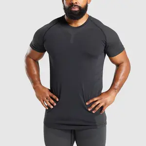 Aanpassen T-Shirt Voor Heren Actieve Kleding Nieuwe Rekbare Gym Fitness T-Shirt Hoge Kwaliteit Oem Service Met Express Verzending