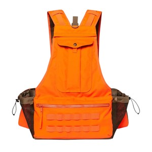 Gilet à sangle de guidage Upland avec ceinture rembourrée Dark Tan Blaze Orange Summer Breathable Hunting Field Vest - Product Image 1