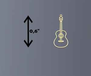 Collar de guitarra de Plata de Ley 925 sólida, colgante de amante de la música, instrumento de joyería de estrella de Rock, regalo para músicos y amantes del Rock - Product Image 4