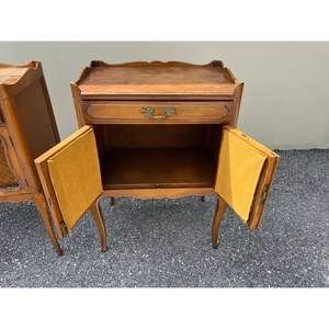 โต๊ะข้างเตียงไม้มะฮอกกานีสไตล์ฝรั่งเศสหรูหราสำหรับงานแกะสลักทำมือห้องนอนลายตารางละเอียด - Product Image 4