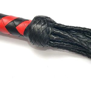 JEXMOO - Látigos de Cuero Hechos a Mano, Herramientas Artesanales, Rojo y Negro, Nuevo, 1 Juego de Accesorios de Bondage para Adultos, Internacional - Product Image 2