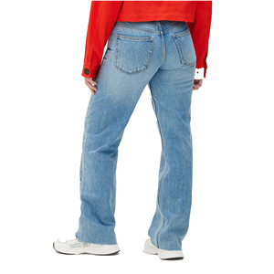 Jeans en denim pour femmes de qualité supérieure en gros, décontractés, respirants, logo personnalisé, lavés, coupe régulière, grande taille BD - Product Image 6