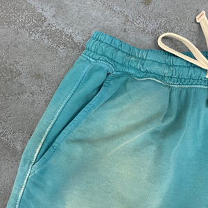 กางเกงขาสั้นผู้ชายกีฬารุ่นเฮฟวี่เวทของผู้ชายกางเกงขาสั้นสีจางลงแดดสำหรับวิ่งจ๊อกกิ้งแนวสตรีทแวร์วินเทจ - Product Image 3