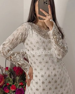 Frais arrivée femmes Sharara Gharara costume pour les fêtes Bollywood Style indien pakistanais vêtements de mariage avec Dupatta robe élégante - Product Image 4