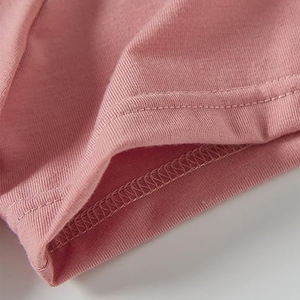 T-shirt court tendance pour femme, décontracté, à devant torsadé, en coton uni, pour l'été, vente en gros, OEM - Product Image 3